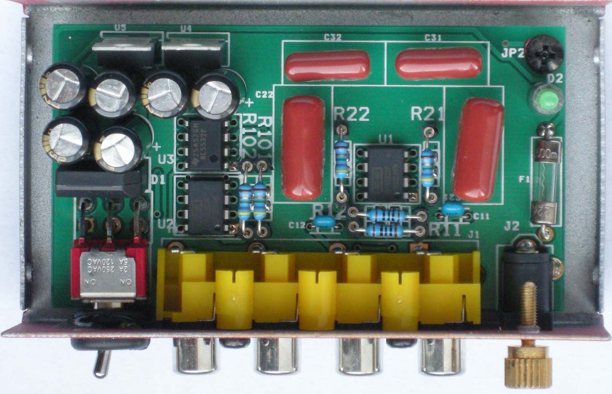 Adjustment resistors installed